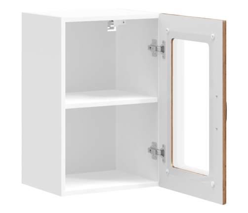 vidaXL virtuves sienas skapis ar stikla durvīm Kalmar veca koka