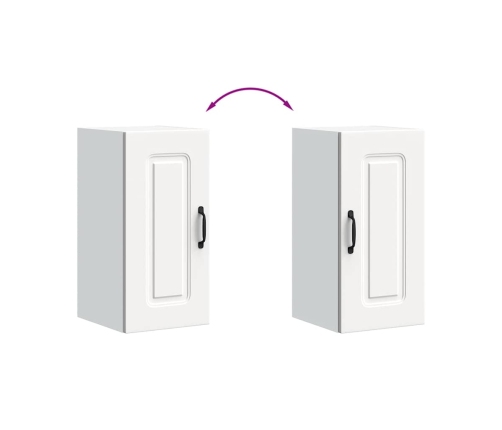 Virtuves Sienas Skapītis, Kalmar, Balts, Inženierijas Koks Vidaxl