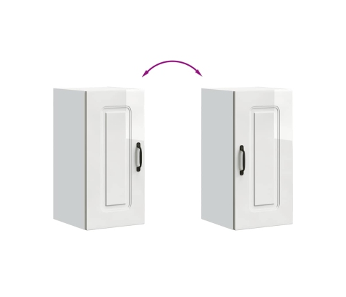 vidaXL virtuves sienas skapītis Kalmar spīdīgi balta inženierijas koks