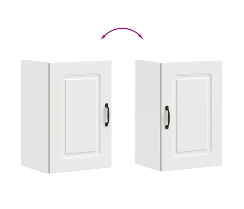 vidaXL virtuves sienas skapītis, Kalmar, balts, inženierijas koks