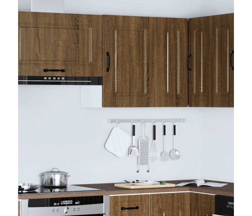 Virtuves Sienas Skapītis Kalmar Brūna Ozola Inženierijas Koks Vidaxl