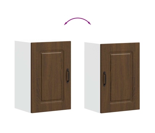 Virtuves Sienas Skapītis Kalmar Brūna Ozola Inženierijas Koks Vidaxl