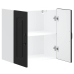 vidaXL virtuves sienas skapītis, Kalmar, melns, inženierijas koks