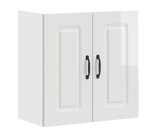 vidaXL virtuves sienas skapītis Kalmar spīdīgi balta inženierijas koks