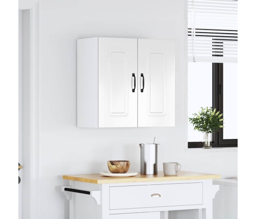 vidaXL virtuves sienas skapītis Kalmar spīdīgi balta inženierijas koks