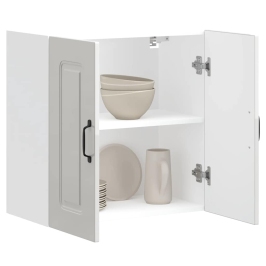 Virtuves Sienas Skapītis Kalmar Spīdīgi Balta Inženierijas Koks Vidaxl