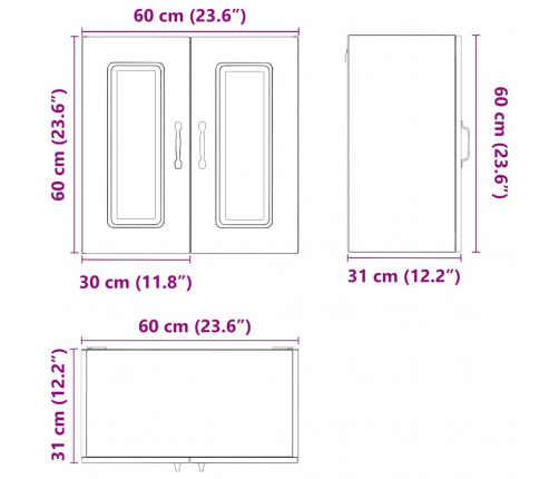 Virtuves Sienas Skapītis, Kalmar, Betona Pelēks Vidaxl