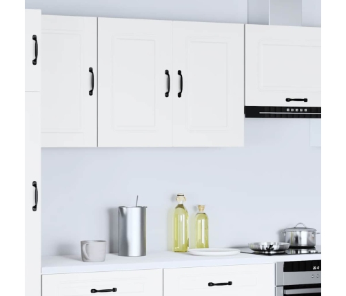 Virtuves Sienas Skapītis, Kalmar, Balts, Inženierijas Koks Vidaxl