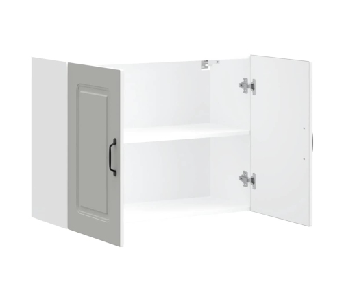 Virtuves Sienas Skapītis, Kalmar, Balts, Inženierijas Koks Vidaxl