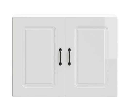 Virtuves Sienas Skapītis Kalmar Spīdīgi Balta Inženierijas Koks Vidaxl