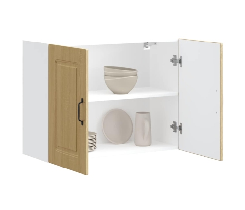 Virtuves Sienas Skapītis, Kalmar, Ozolkoka, Inženierijas Koks Vidaxl