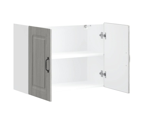 Virtuves Sienas Skapītis Kalmar Pelēka Koka Inženierijas Koks Vidaxl