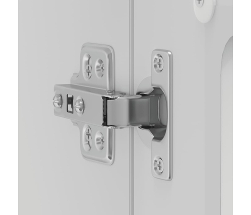 Virtuves Sienas Skapis Ar Stikla Durvīm Kalmar Balts Vidaxl