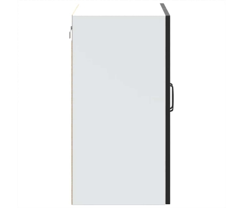 vidaXL virtuves sienas skapis ar stikla durvīm Kalmar melns