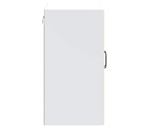 vidaXL virtuves sienas skapis ar stikla durvīm Kalmar spīdīgi balta