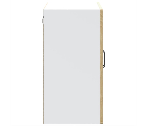 Virtuves Sienas Skapis Ar Stikla Durvīm Kalmar Ozolkoka Krāsa Vidaxl