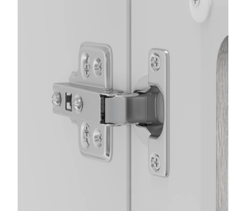 Virtuves Sienas Skapis Ar Stikla Durvīm Kalmar Pelēka Koka Vidaxl