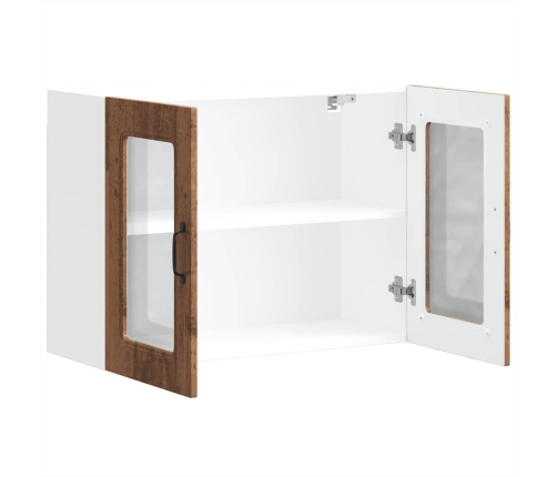 vidaXL virtuves sienas skapis ar stikla durvīm Kalmar veca koka