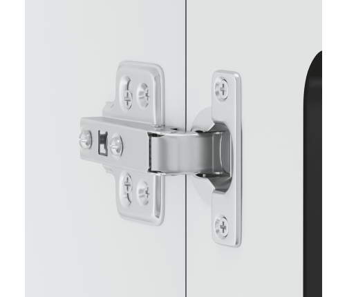 vidaXL virtuves sienas skapis ar stikla durvīm Kalmar melns