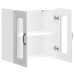 vidaXL virtuves sienas skapis ar stikla durvīm Kalmar spīdīgi balta