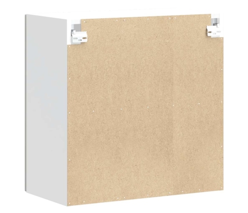 vidaXL virtuves sienas skapis ar stikla durvīm Kalmar spīdīgi balta