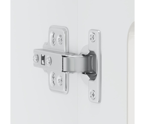 vidaXL virtuves sienas skapis ar stikla durvīm Kalmar spīdīgi balta