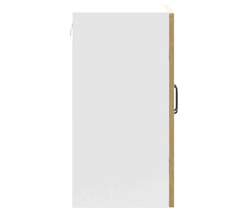 Virtuves Sienas Skapis Ar Stikla Durvīm Kalmar Ozolkoka Krāsa Vidaxl