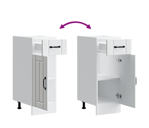 Virtuves Apakšējai Skapītis, Lucca, Balts, Inženierijas Koks Vidaxl