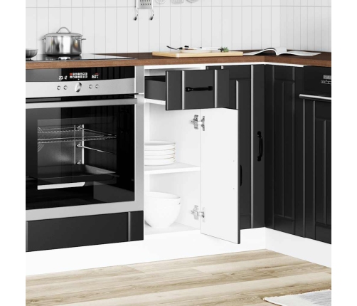 Virtuves Apakšējai Skapītis, Lucca, Melns, Inženierijas Koks Vidaxl