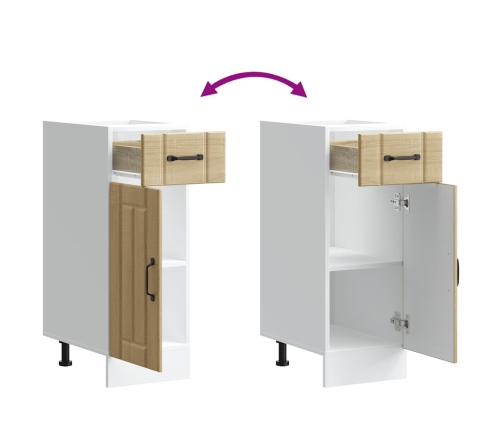 Virtuves Apakšējai Skapītis, Lucca, Ozolkoka Krāsa Vidaxl