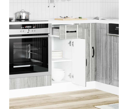 Virtuves Apakšējai Skapītis, Lucca, Pelēka Ozolkoka Krāsa Vidaxl