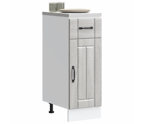 Virtuves Apakšējai Skapītis, Lucca, Pelēka Ozolkoka Krāsa Vidaxl