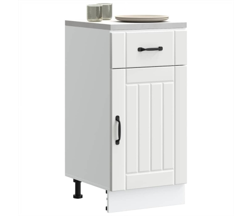 Virtuves Apakšējai Skapītis, Lucca, Balts, Inženierijas Koks Vidaxl