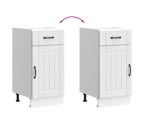 Virtuves Apakšējai Skapītis, Lucca, Balts, Inženierijas Koks Vidaxl