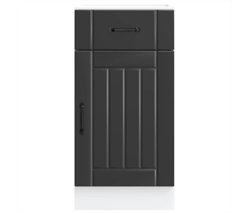 Virtuves Apakšējai Skapītis, Lucca, Melns, Inženierijas Koks Vidaxl