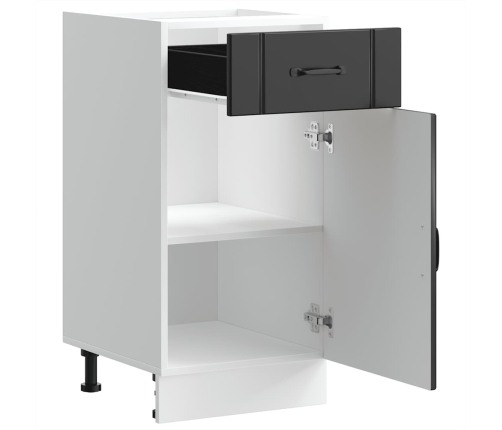 Virtuves Apakšējai Skapītis, Lucca, Melns, Inženierijas Koks Vidaxl