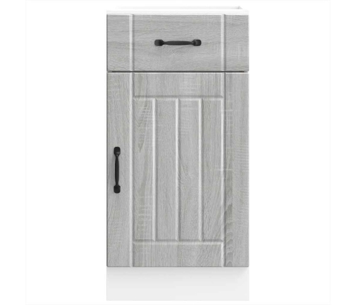 Virtuves Apakšējai Skapītis, Lucca, Pelēka Ozolkoka Krāsa Vidaxl