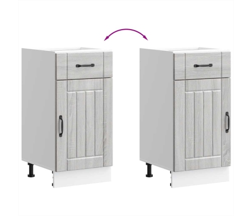 Virtuves Apakšējai Skapītis, Lucca, Pelēka Ozolkoka Krāsa Vidaxl