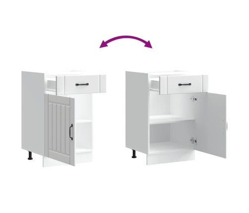 Virtuves Apakšējai Skapītis, Lucca, Balts, Inženierijas Koks Vidaxl