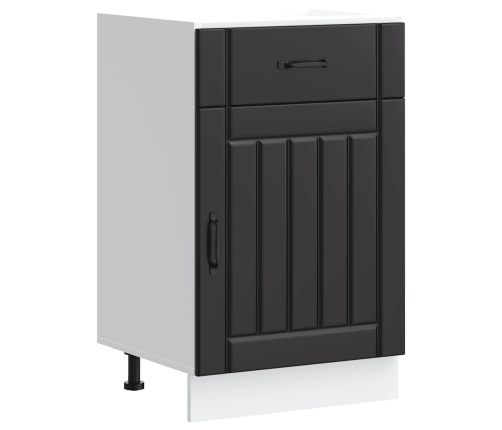 Virtuves Apakšējai Skapītis, Lucca, Melns, Inženierijas Koks Vidaxl