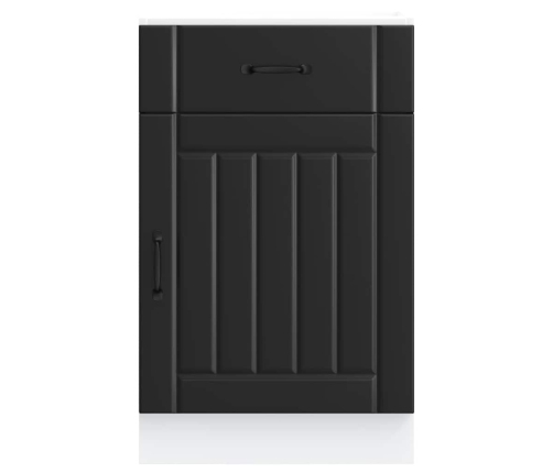 Virtuves Apakšējai Skapītis, Lucca, Melns, Inženierijas Koks Vidaxl