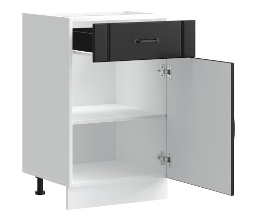 Virtuves Apakšējai Skapītis, Lucca, Melns, Inženierijas Koks Vidaxl