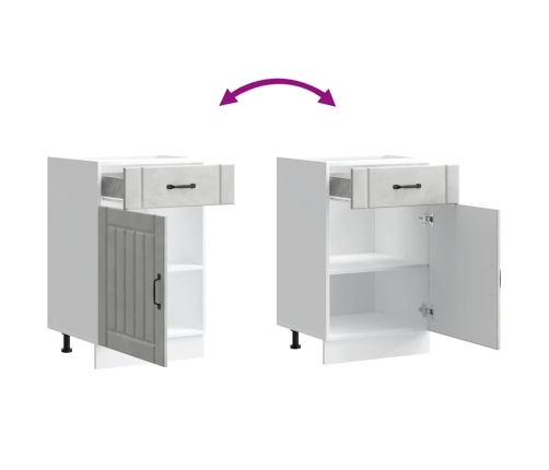 Virtuves Apakšējai Skapītis, Lucca, Betona Pelēks Vidaxl