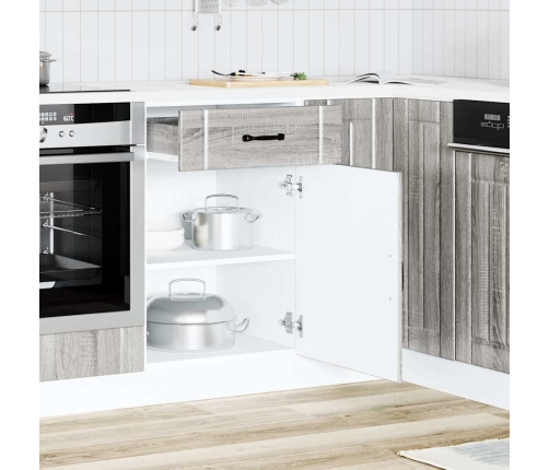 Virtuves Apakšējai Skapītis, Lucca, Pelēka Ozolkoka Krāsa Vidaxl