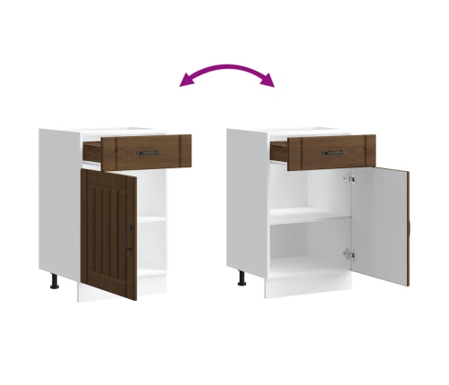 Virtuves Apakšējai Skapītis, Lucca, Ozolkoka Krāsa Vidaxl