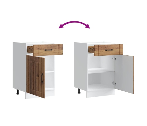 Virtuves Apakšējai Skapītis, Lucca, Veca Koka Vidaxl