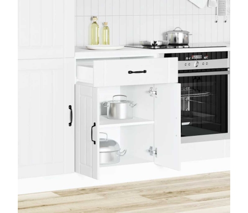 Virtuves Apakšējai Skapītis, Lucca, Balts, Inženierijas Koks Vidaxl