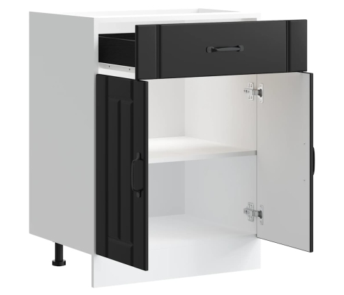 Virtuves Apakšējai Skapītis, Lucca, Melns, Inženierijas Koks Vidaxl