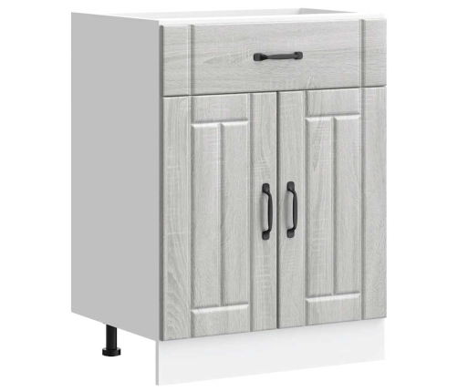 Virtuves Apakšējai Skapītis, Lucca, Pelēka Ozolkoka Krāsa Vidaxl