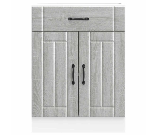 Virtuves Apakšējai Skapītis, Lucca, Pelēka Ozolkoka Krāsa Vidaxl